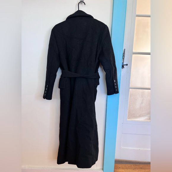 ROUCHA Wool long trench overcoat coat size BB - Picture 3 of 5